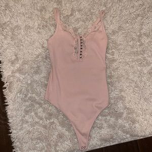 Pink Lace Body Suit